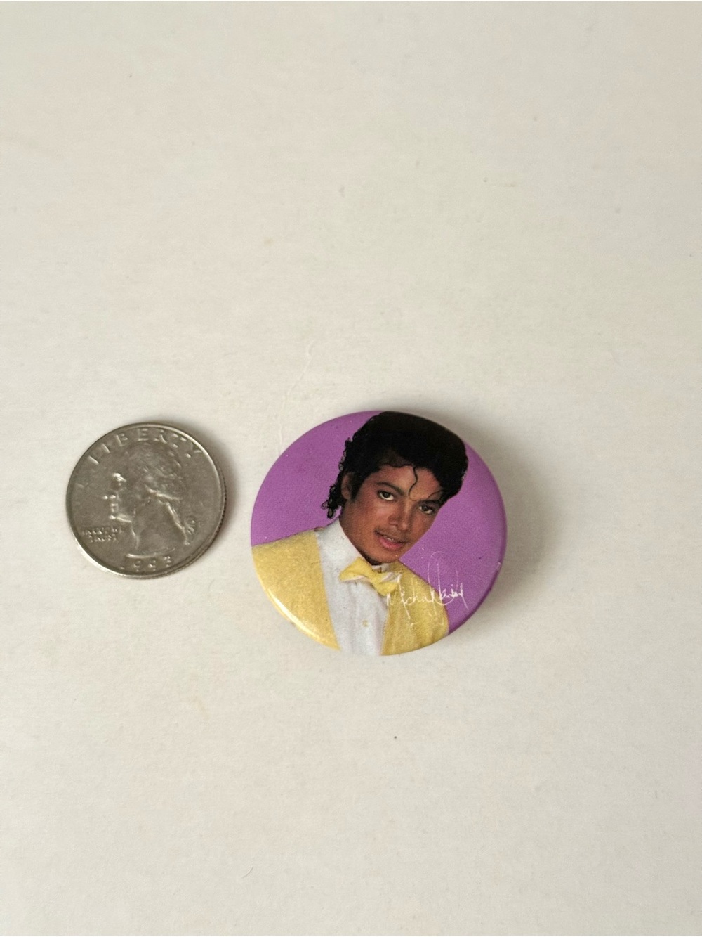 Vintage 1980s Michael Jackson Thriller Era Small Pin – Retro Music Memorabilia